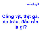 Cẳng vịt, thịt gà, da trâu, đầu rắn là gì? Đúng nhất