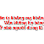 Thân ta không mẹ không cha, Vốn không họ hàng, ở nhà người dưng là gì?