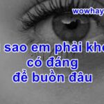 Vì sao em phải khóc có đáng để buồn đâu là bài gì? Đúng nhất