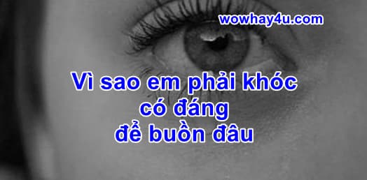 Vì sao em phải khóc có đáng để buồn đâu là bài gì? Đúng nhất