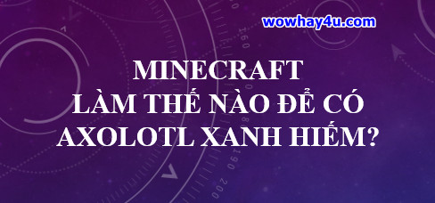 Minecraft: Làm thế nào để có được Axolotl xanh hiếm?